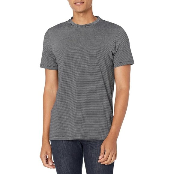 Theory Men's Clean Mini Stripe Tee, Size Large - Picture 1 of 5
